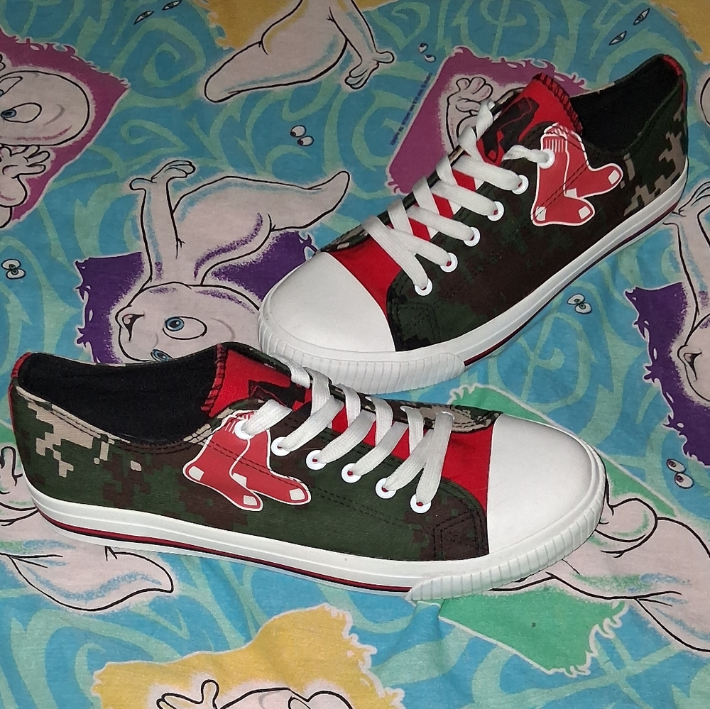 2019 Boston Red Sox Digital Camouflage Low Top Sneakers Shoes Camo